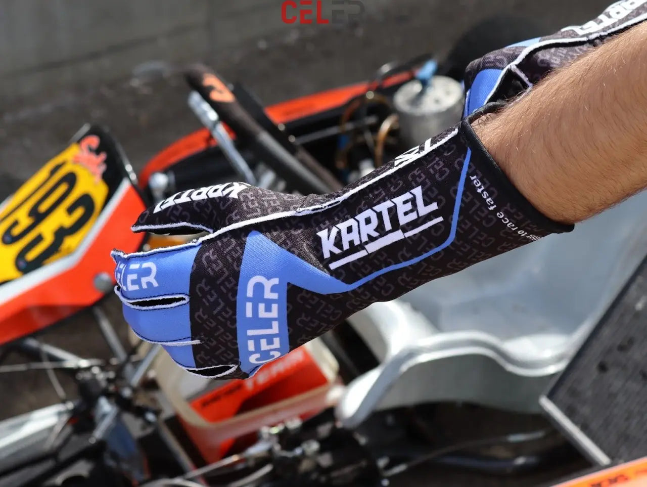 Gants karting pro personnalisés Celer Kart Equipment
