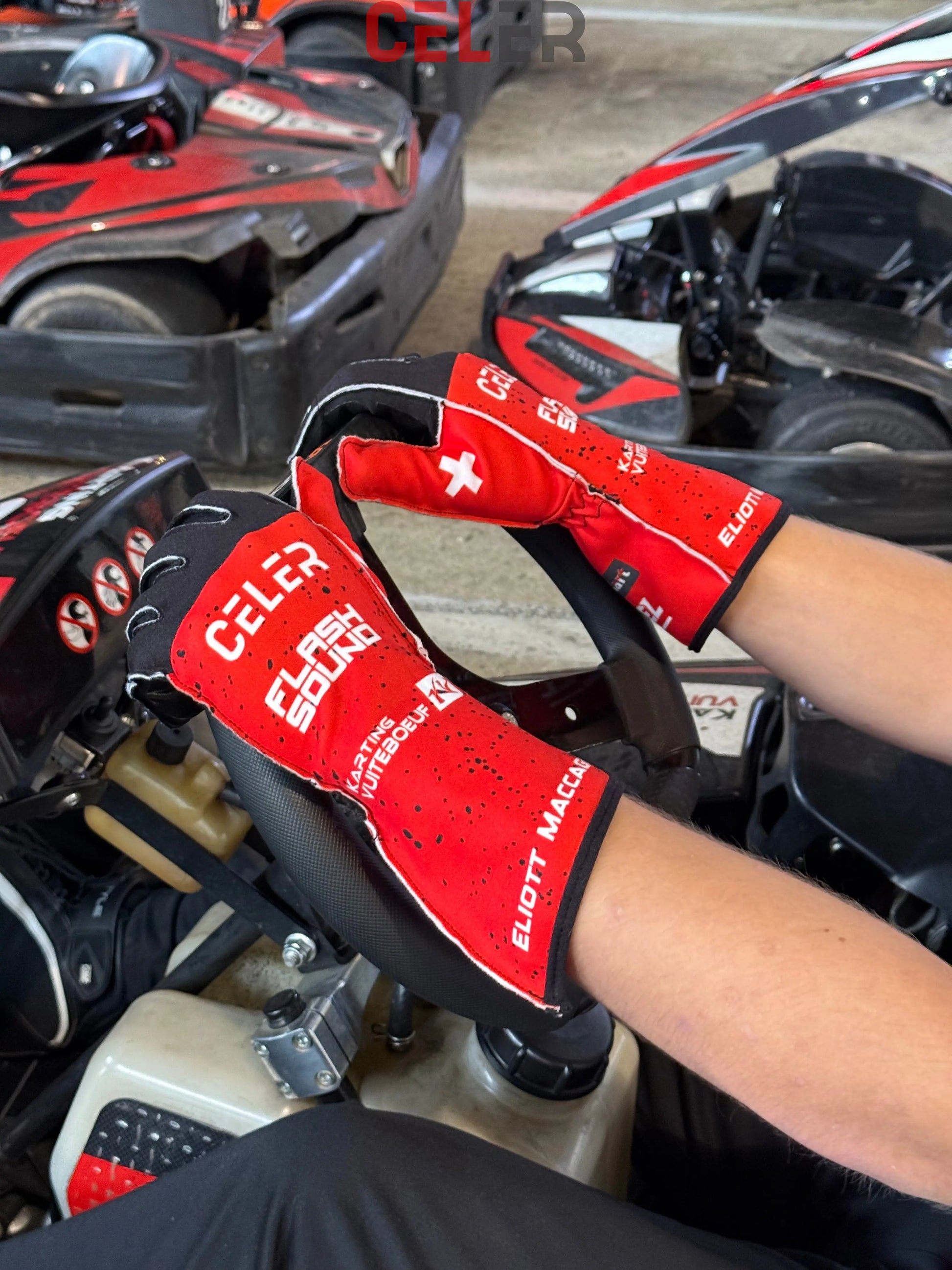 Gants karting pro personnalisés Celer Kart Equipment
