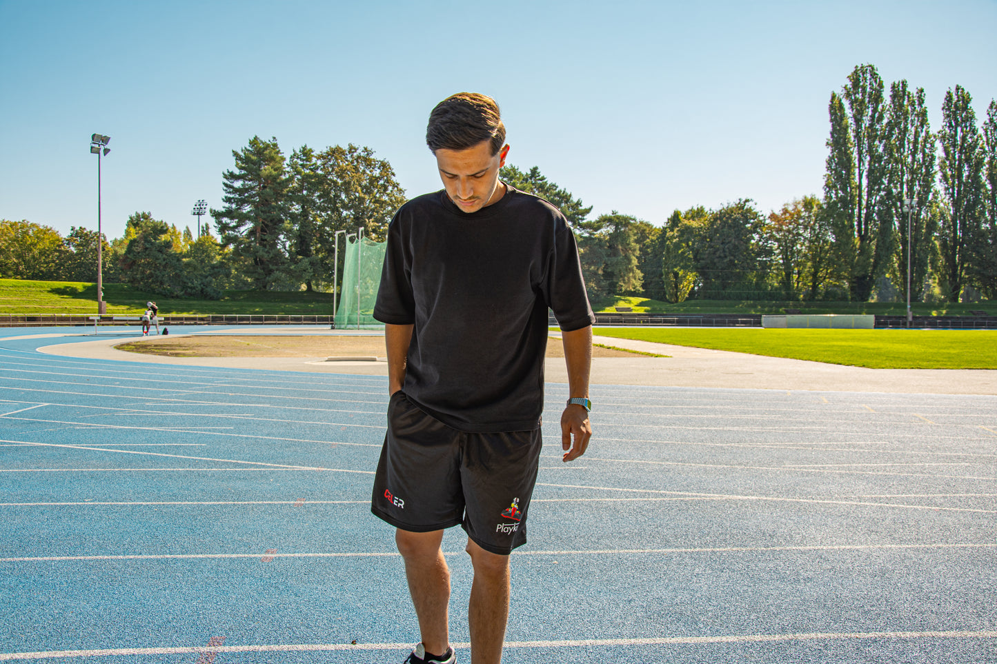 Synthetic sports shorts