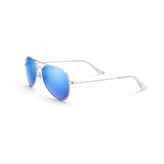 Polarized Aviator Sunglasses – Macron WEF 2026 Davos Blue Edition